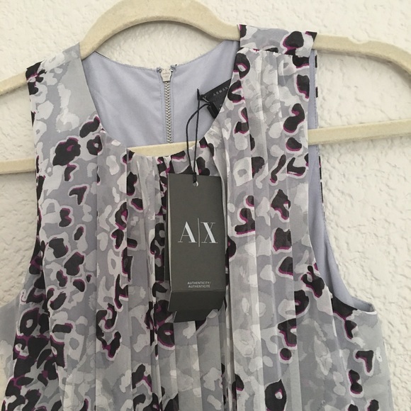 NWT A/X Armani Exchange Animal Print Grey Dress - Picture 5 of 16